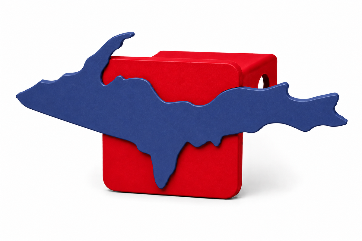 Large Yooper Spirit Hitch Cover - 2" - Upper Peninsula of Michigan
