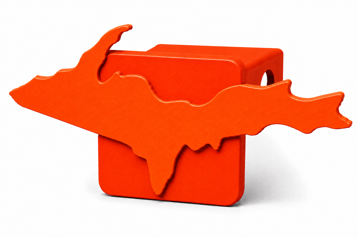 Large Yooper Spirit Hitch Cover - 2" - Upper Peninsula of Michigan