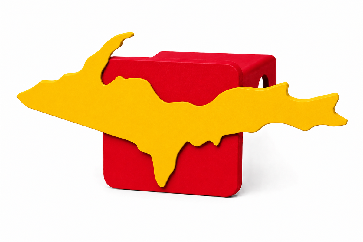 Large Yooper Spirit Hitch Cover - 2" - Upper Peninsula of Michigan