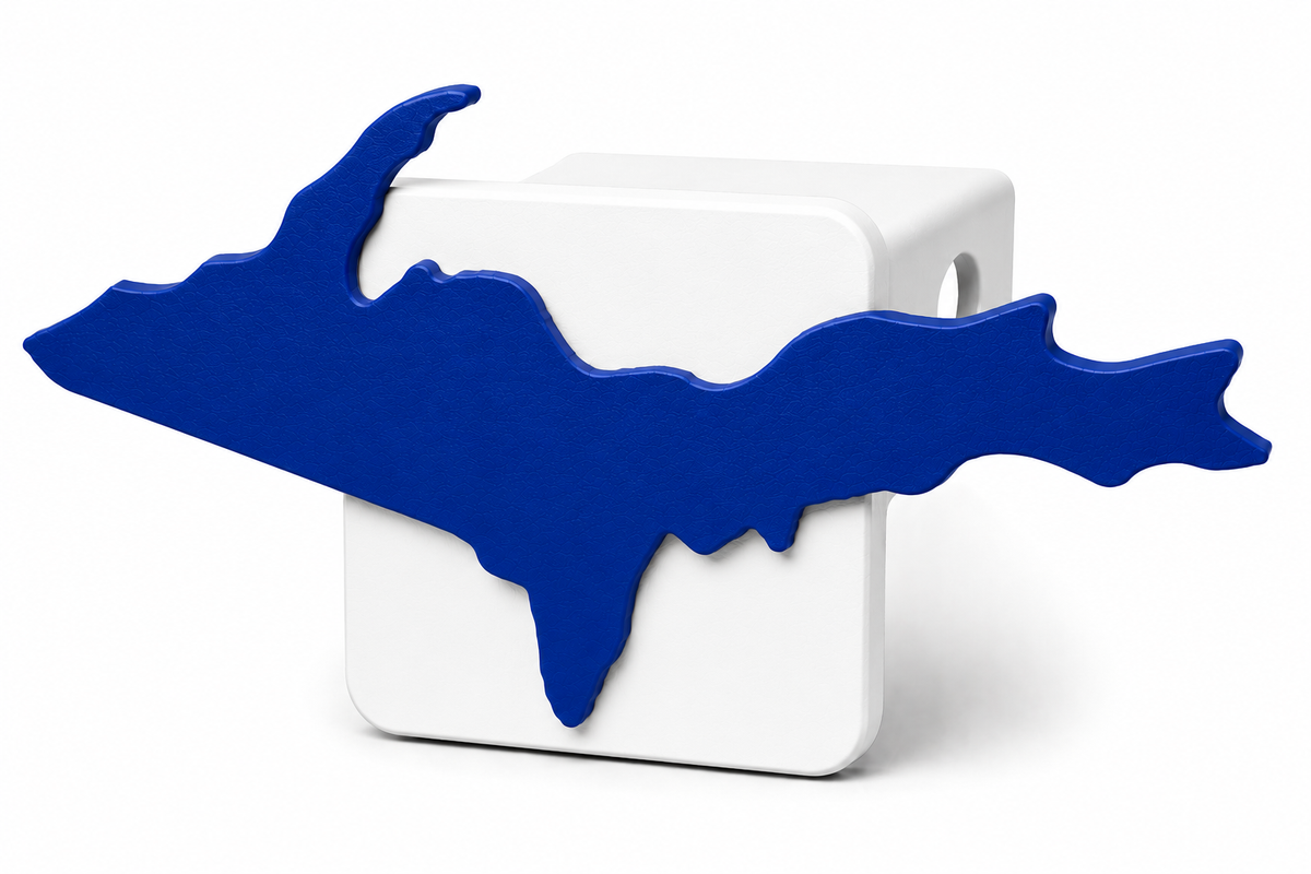Large Yooper Spirit Hitch Cover - 2" - Upper Peninsula of Michigan