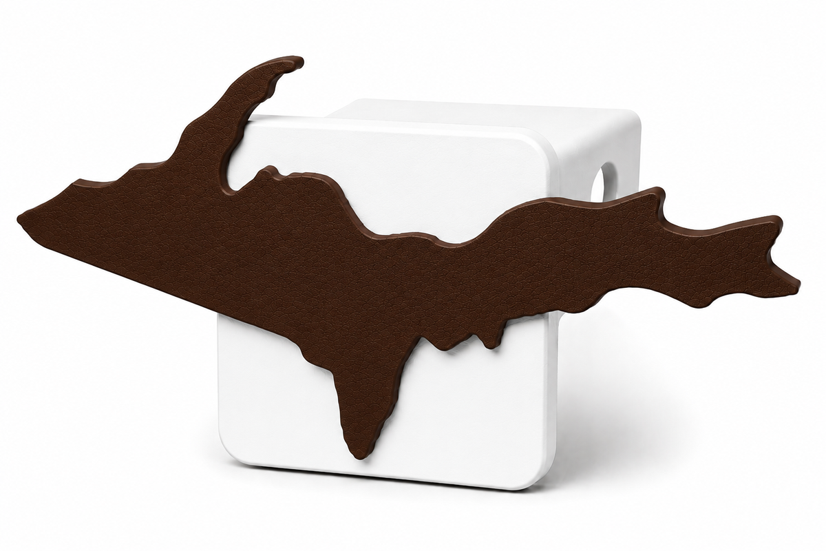 Large Yooper Spirit Hitch Cover - 2" - Upper Peninsula of Michigan