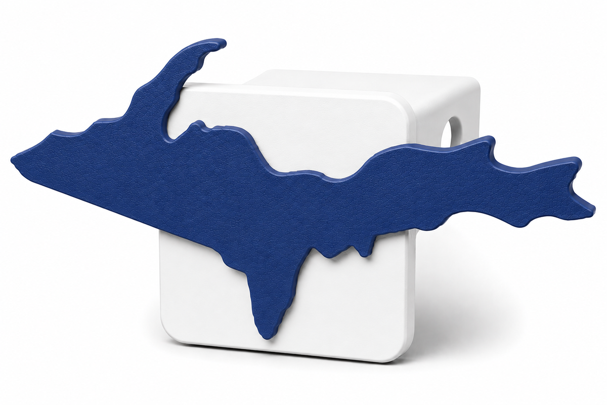 Large Yooper Spirit Hitch Cover - 2" - Upper Peninsula of Michigan