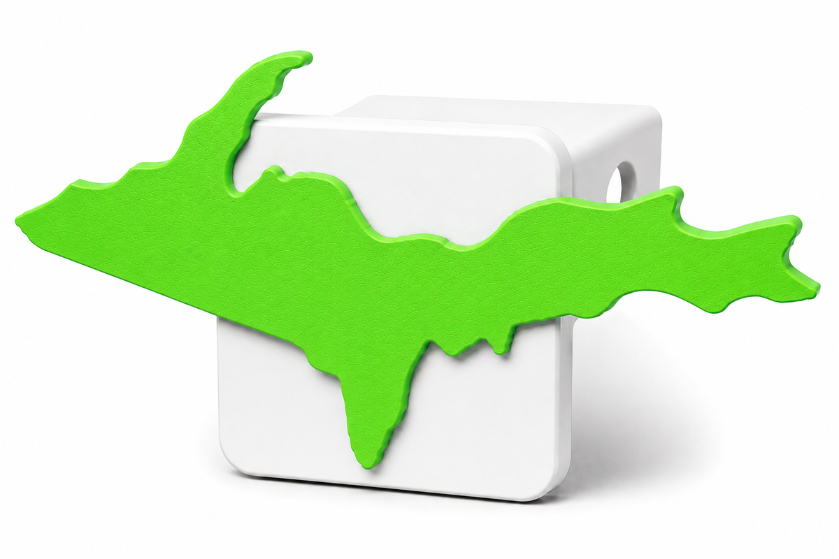 Large Yooper Spirit Hitch Cover - 2" - Upper Peninsula of Michigan