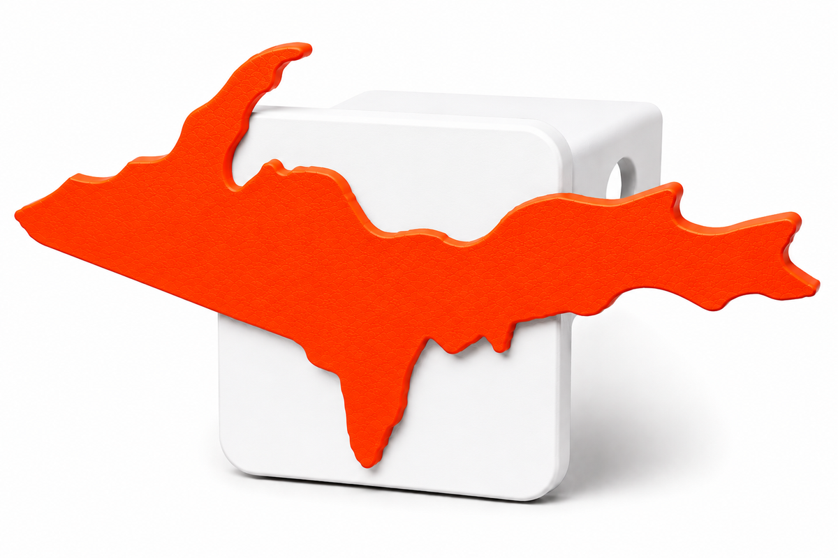 Large Yooper Spirit Hitch Cover - 2" - Upper Peninsula of Michigan