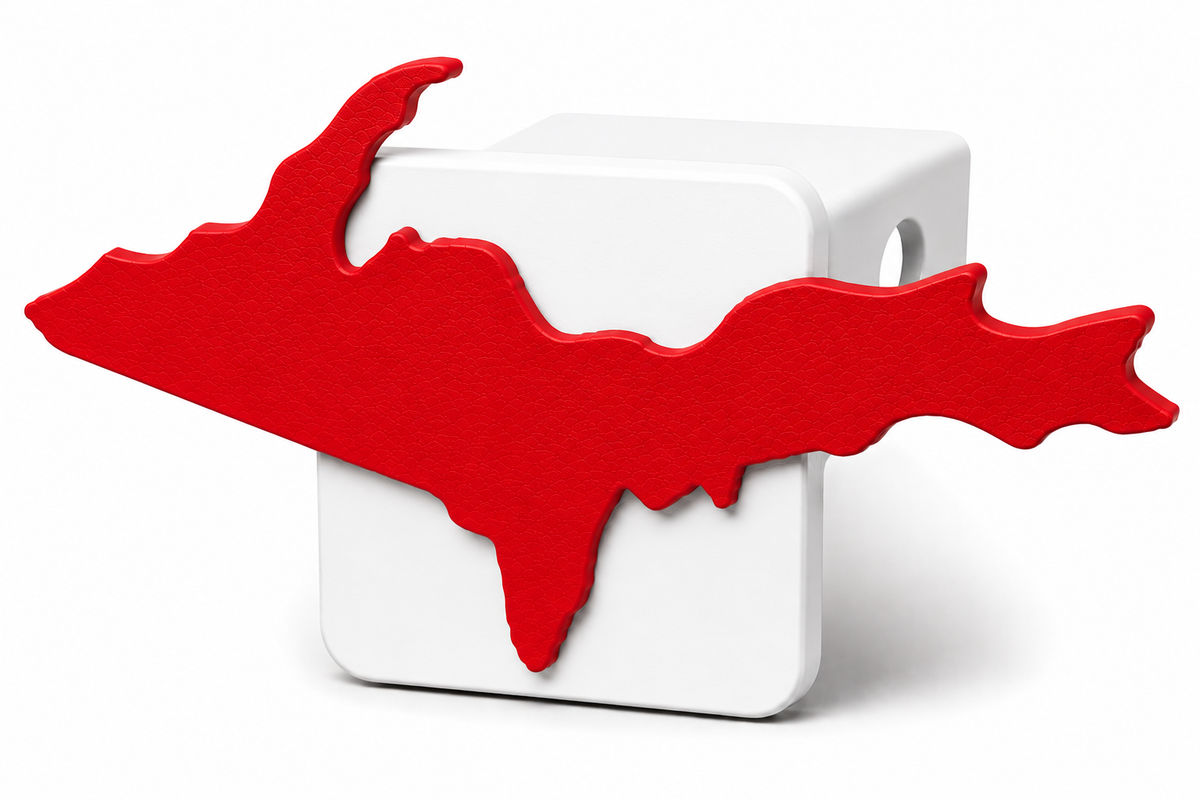 Large Yooper Spirit Hitch Cover - 2" - Upper Peninsula of Michigan