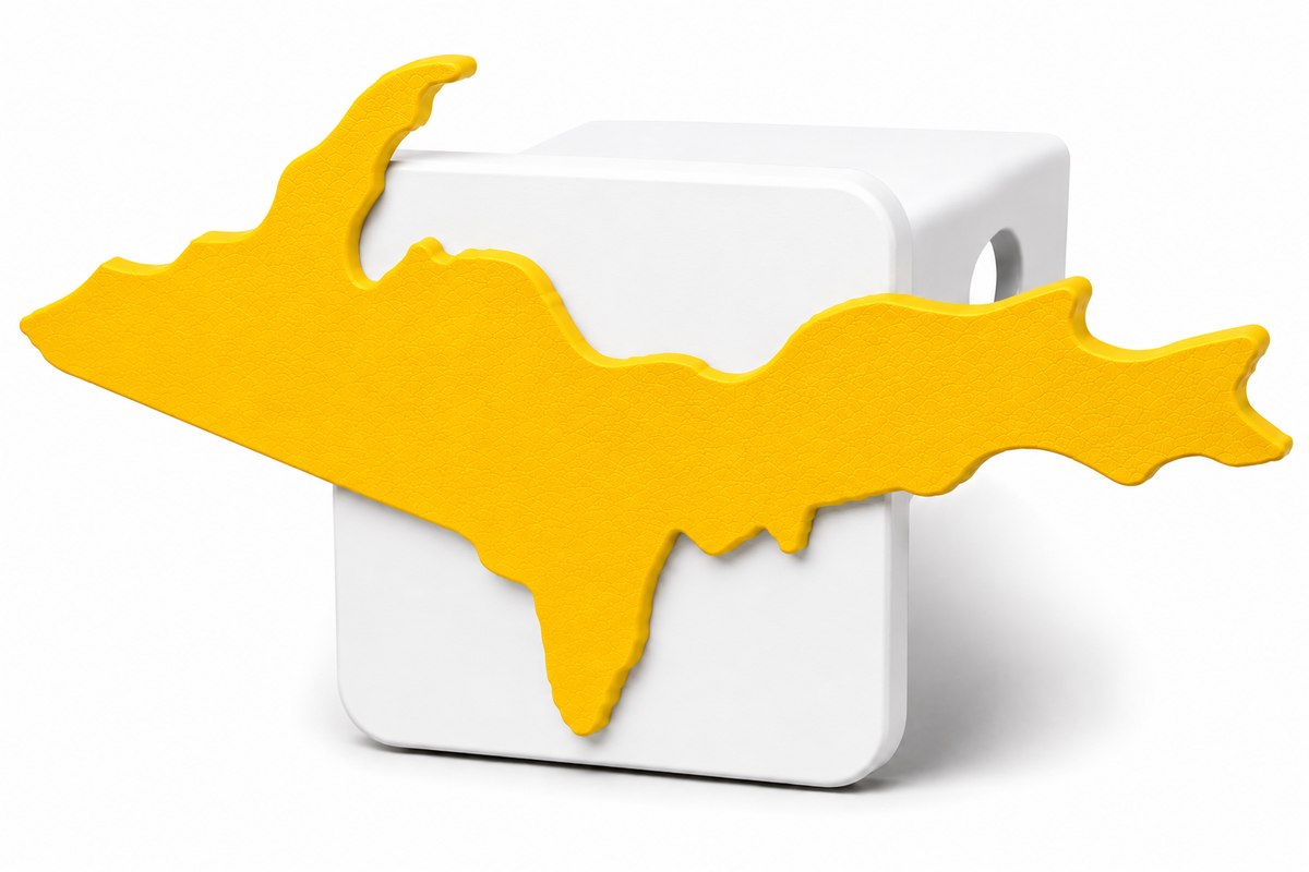 Large Yooper Spirit Hitch Cover - 2" - Upper Peninsula of Michigan