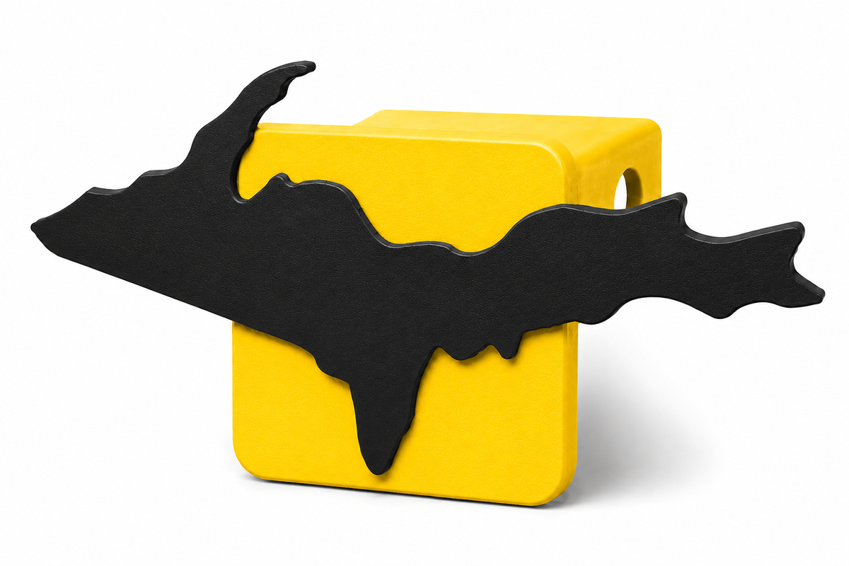 Large Yooper Spirit Hitch Cover - 2" - Upper Peninsula of Michigan