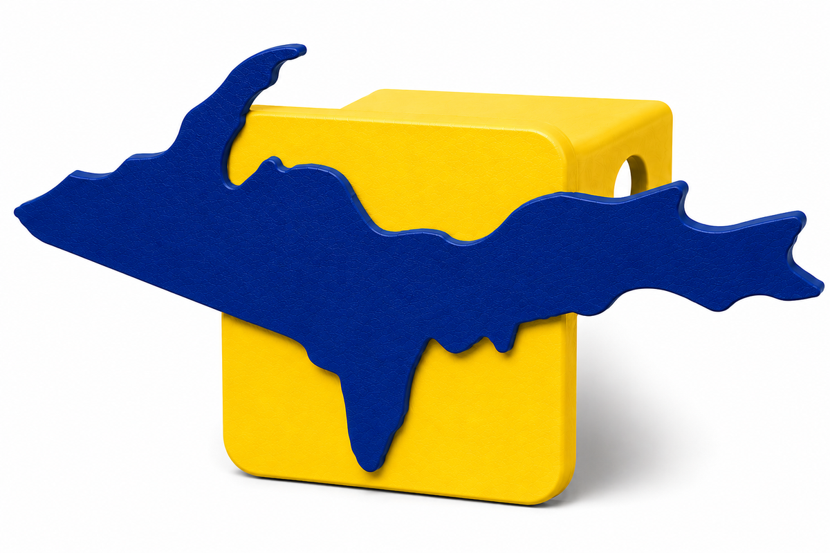 Large Yooper Spirit Hitch Cover - 2" - Upper Peninsula of Michigan