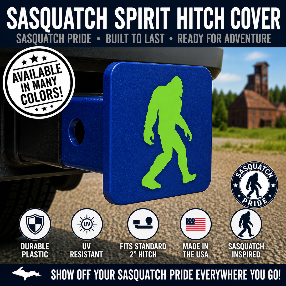 Small Sasquatch Spirit Hitch Cover - 2"