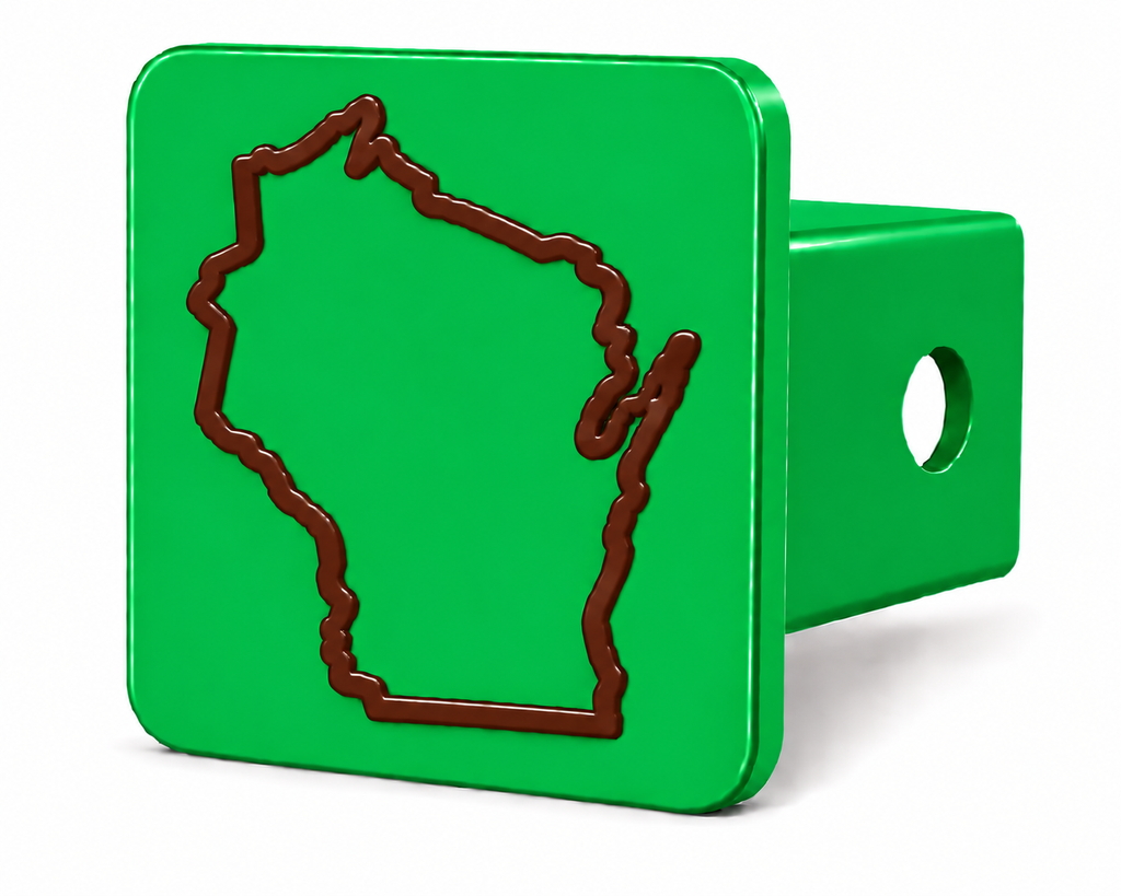 Wisconsin Spirit Hitch Cover – Durable Trailer Hitch Cover - 2"