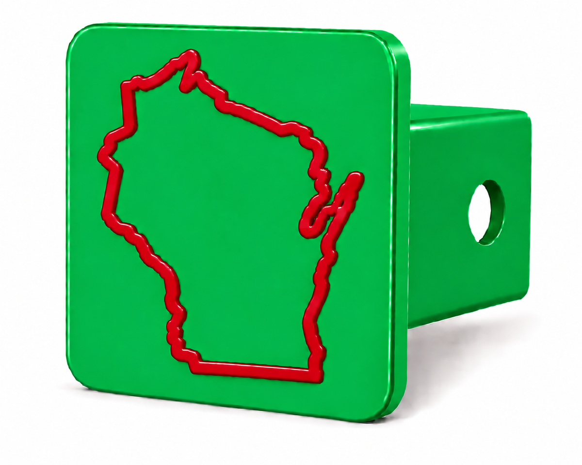 Wisconsin Spirit Hitch Cover – Durable Trailer Hitch Cover - 2"