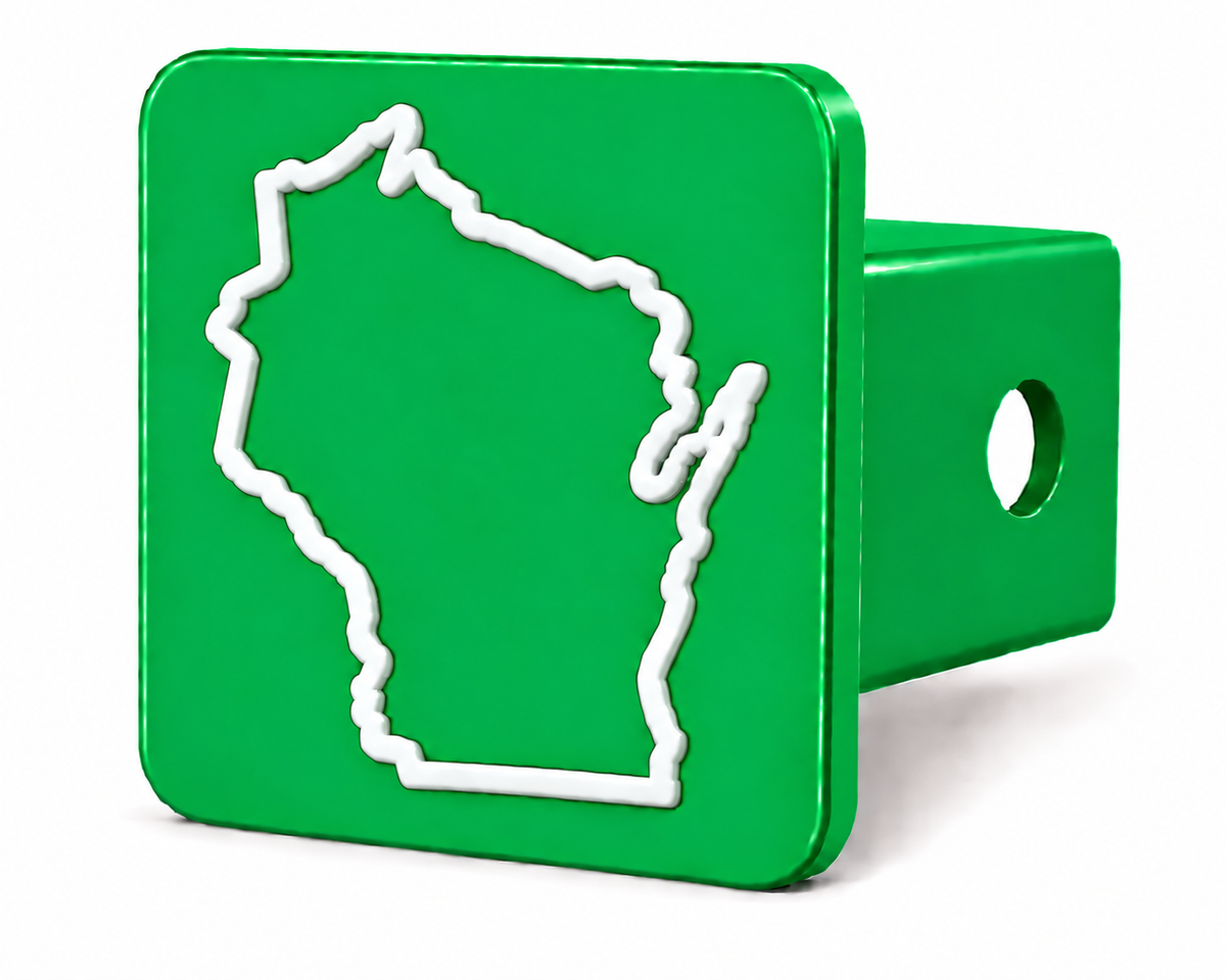 Wisconsin Spirit Hitch Cover – Durable Trailer Hitch Cover - 2"