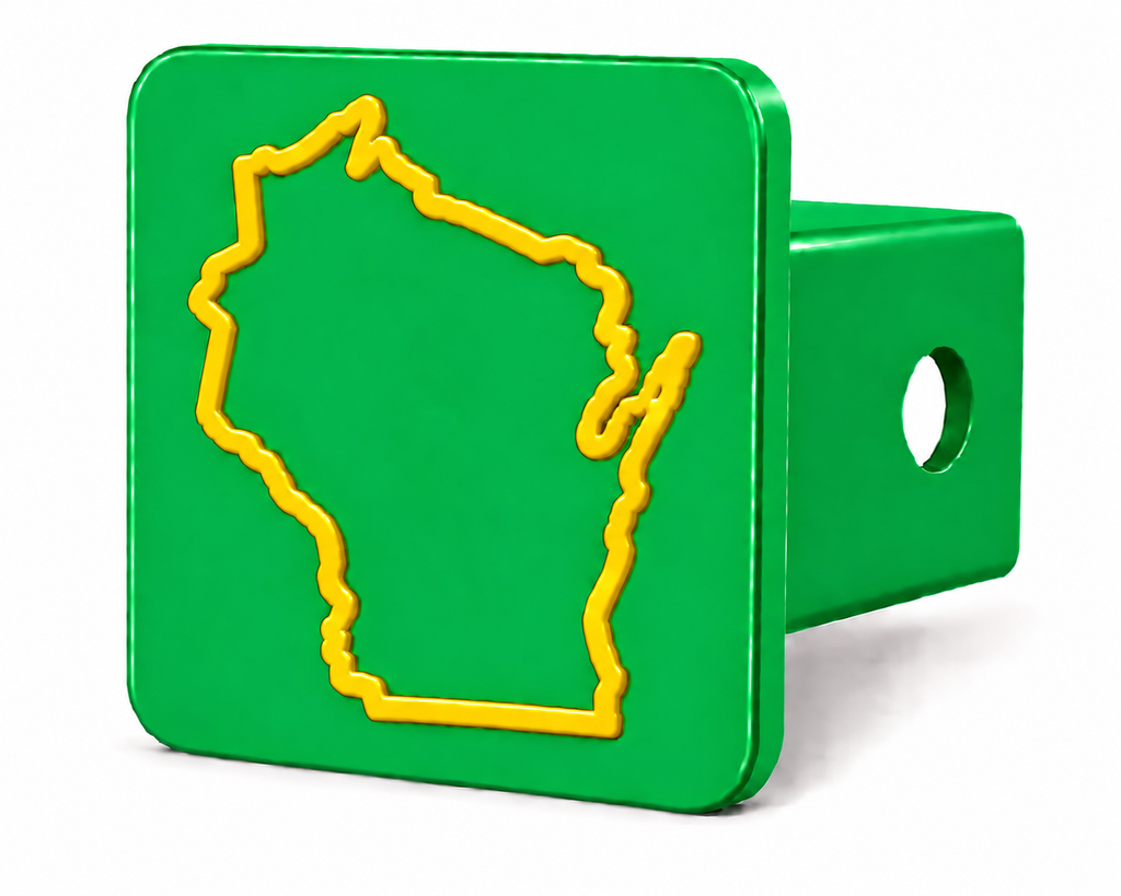 Wisconsin Spirit Hitch Cover – Durable Trailer Hitch Cover - 2"