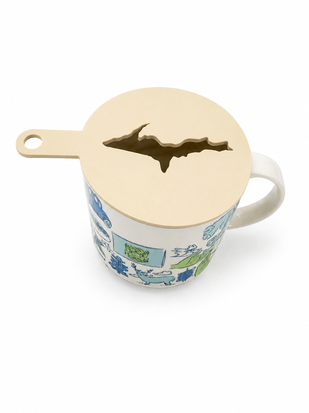 Michigan's Upper Peninsula Latte Coffee Art Topper