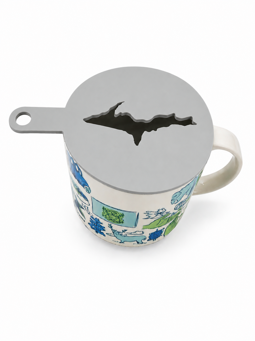 Michigan's Upper Peninsula Latte Coffee Art Topper